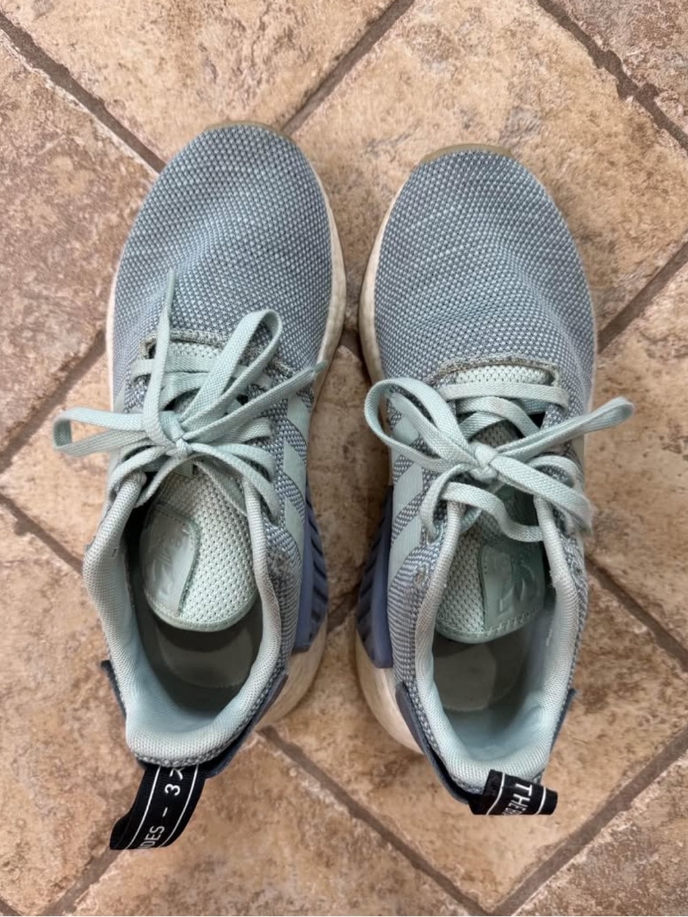 adidas Light Blue Mesh Athletic Sneakers